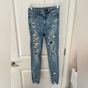 American Eagle Next Level Stretch Super High Rise Jegging Crop 4 L